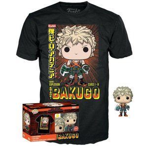 Funko Pop! & Tees: My Hero Academia - Katsuki Bakugo Vinyl Figure & T-Shirt (M)